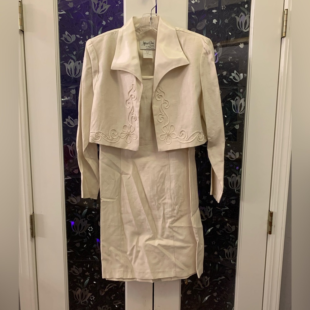 Jeffrey & Dara Petite 2 piece dress/jacket set women’s size 10